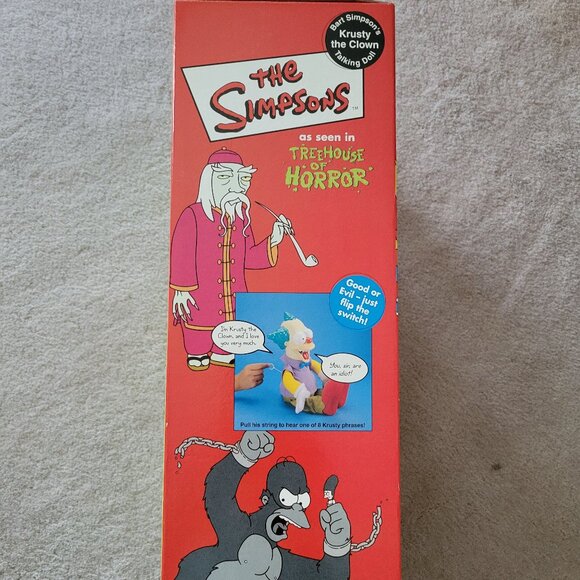 NEW Talking Krusty Doll The Simpsons Treehouse of Horrors Vintage NWT Playmates - Picture 5 of 13